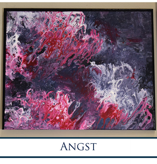 "Angst" (16" x 20") Acrylic Pour Painting