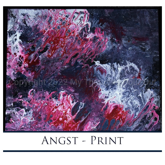 "Angst" GICLEE PRINT of Original Acrylic Pour Painting