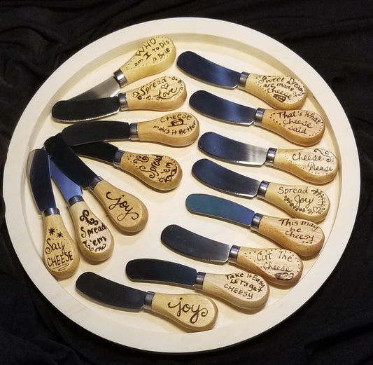 Bamboo Charcuterie Utensils with Freehand Pyrography
