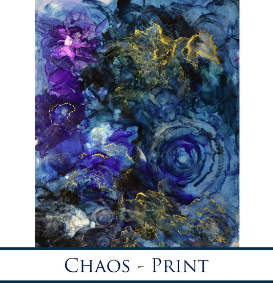 "Chaos" GICLEE PRINT of Original Alcohol Ink Painting