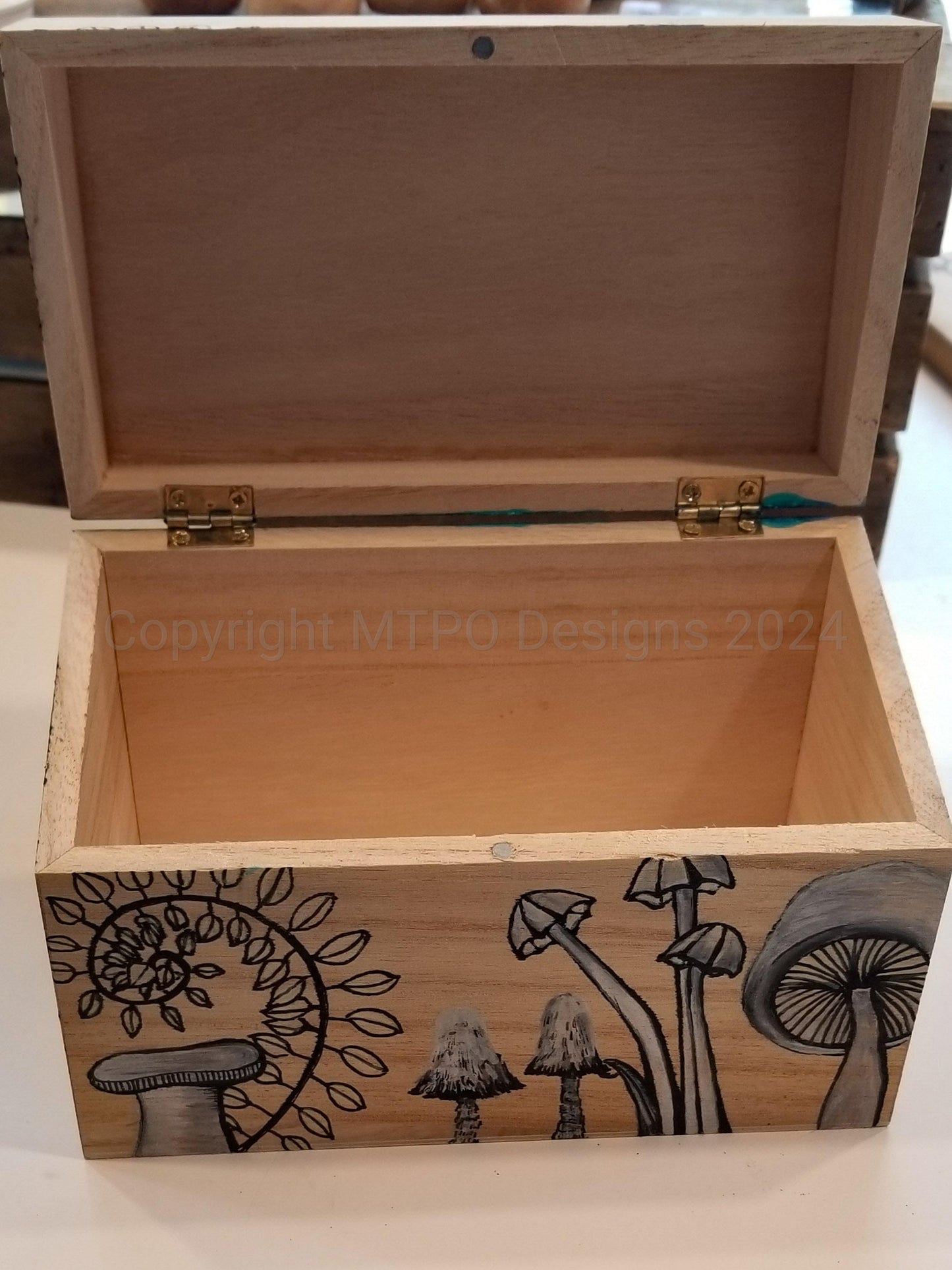 Whimsical Hand Painted Recipe Box